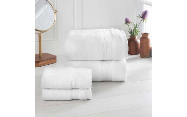 Purely Organic 4-piece Hand & Washcloth Towel Set, White