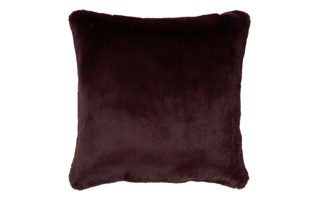Red Mahogany Faux Fur Pillow