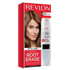 Revlon Root Erase Permanent Hair Color, 100% Gray Coverage, At-Home Root Touchup Hair Dye with Applicator Brush for Multiple Use, Medium Golden Brown (5G),