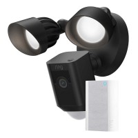 Ring Floodlight Cam Wired Plus with Chime Pro 2.0 (2nd gen), Black
