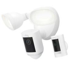 Ring Security Floodlight Cam Wired Pro with Stick Up Cam Battery (3rd gen)
