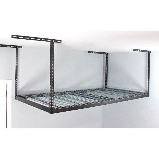  4 ft. x 8 ft. Overhead Garage Storage Rack and Accessories Kit, Gray