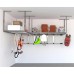  Overhead Garage Storage Combo Kit, Two 4 ft. x 8 ft. Racks, 18-piece Deluxe Hook Accessory Pack, Gray