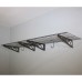  Wall Shelf Combo Kit, Two Shelves, Four Deck Hooks, Gray