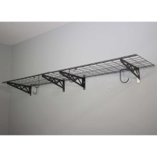 SafeRacks Wall Shelf Combo KitTwo ShelvesFour Deck Hooks