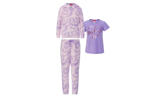 Saint Eve Youth 3-piece PJ Set, Pink, One Color, Large