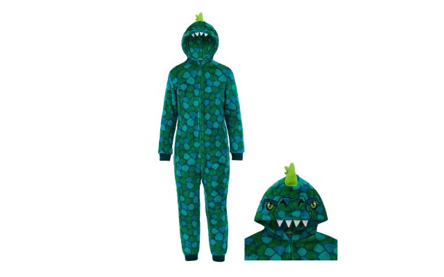 Saint Eve Youth Critter Blanket Sleeper, Dino, One Color, Large
