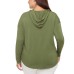 S.C. & CO Ladies' Top with Hood, Green, 2X