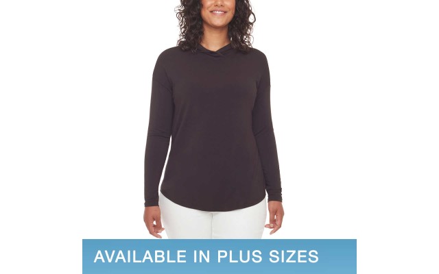 S.C. & CO Ladies' Top with Hood, Black, Large