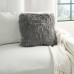 Shimmer Shag Pillow, Gray