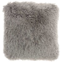 Shimmer Shag Pillow, Gray