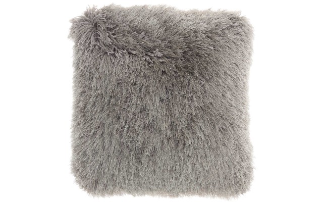 Shimmer Shag Pillow, Gray