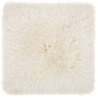 Shimmer Shag Pillow, Ivory