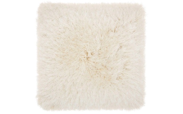 Shimmer Shag Pillow, Ivory