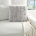 Shimmer Shag Pillow, Light Gray