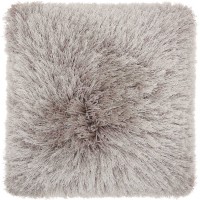 Shimmer Shag Pillow, Light Gray