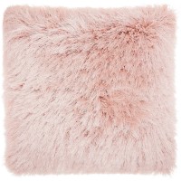 Shimmer Shag Pillow, Pink