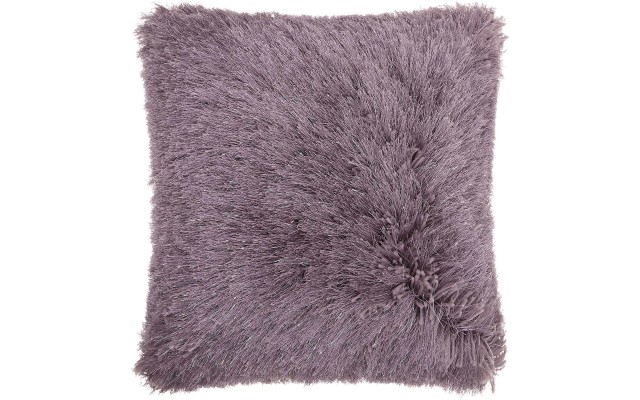 Shimmer Shag Pillow, Purple