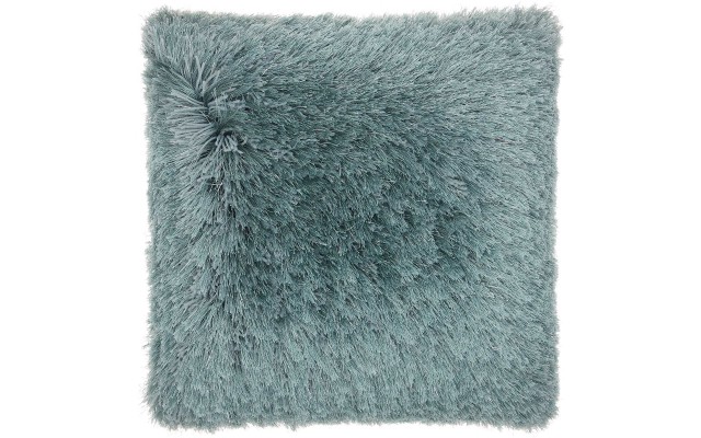 Shimmer Shag Pillow, Teal