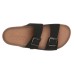  Ladies' Two Strap Sandal, Black, 8