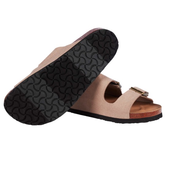  Ladies' Two Strap Sandal, Brown, 11