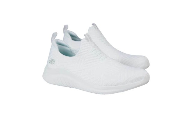 Ladies' Ultra Flex Shoe, White, 10