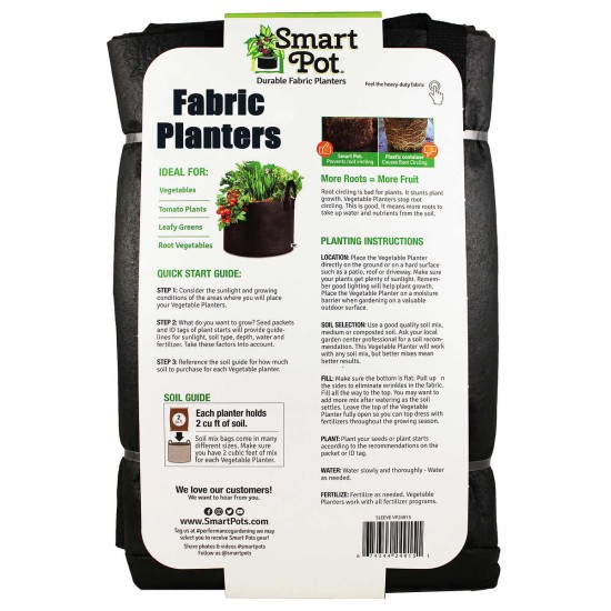  15 Gallon Fabric Planter, 3-pack