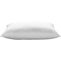 Soft Luxury Plush 100% Cotton Quilted Chevron Gel Fiber Stomach Sleeper Pillow – Queen