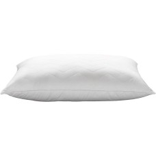 Soft Luxury Plush 100% Cotton Quilted Chevron Gel Fiber Stomach Sleeper Pillow – Queen