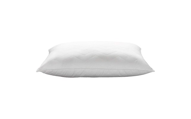 Soft Luxury Plush 100% Cotton Quilted Chevron Gel Fiber Stomach Sleeper Pillow – Queen