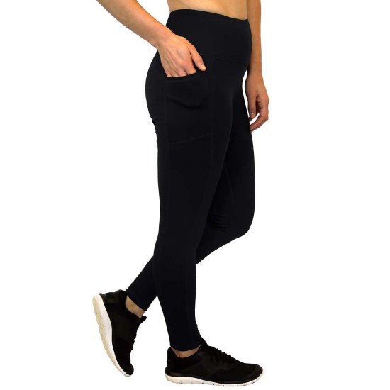  Ladies' Performance High Rise Tight, Black, Medium