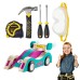  Jr. Pull Back Sports Car Kit & 5 Piece Tool Set - Teal