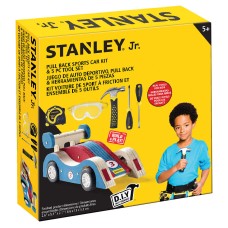 Stanley Jr. Pull Back Sports Car Kit and 5-piece Tool Set, Blue