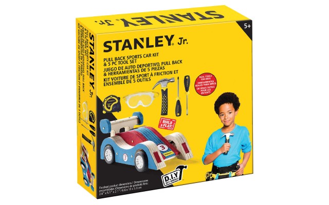  Jr. Pull Back Sports Car Kit and 5-piece Tool Set, Blue