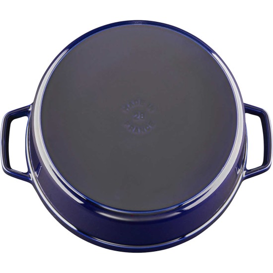  7 Quart Cast Iron Braise and Grill, Blue