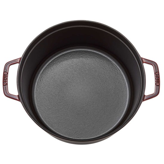  7 Quart Cast Iron Braise and Grill, Red