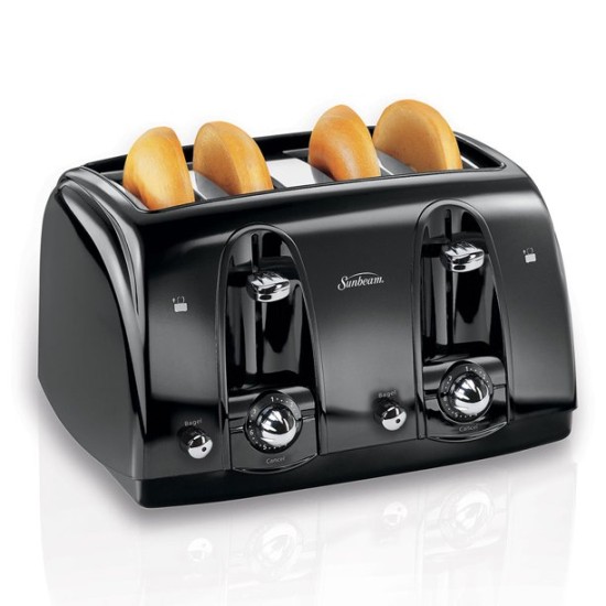  4 Slice Toaster - Black