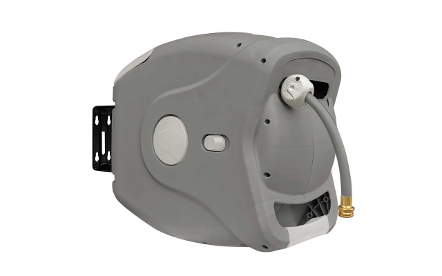 Sunneday 13.7mm x 30 Meter Retractable Garden Hose & Reel, Gray