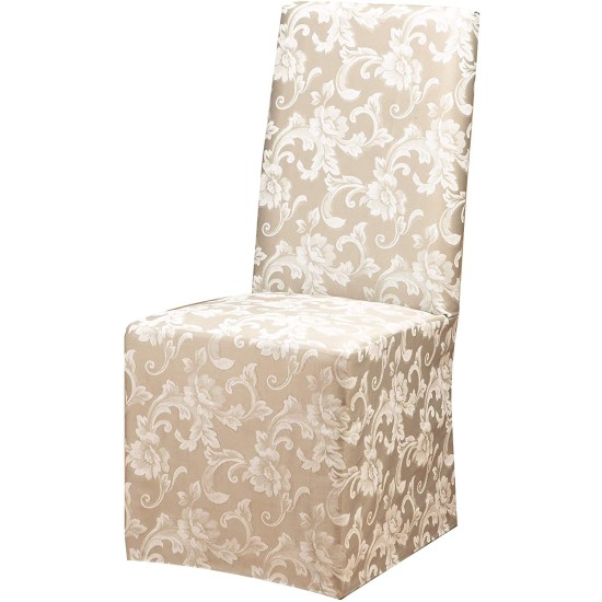  Scroll Dining Room Champagne Chair Slipcover