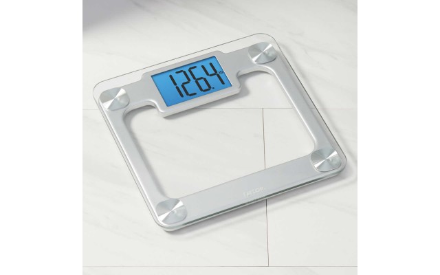  Digital Glass and Stainless Steel Bathroom Scale