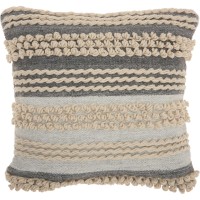 Texture Throw Pillow, Gray