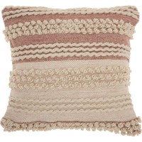 Texture Throw Pillow, Pink