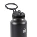  Stainless Steel 40oz Straw/Spout Lid, 2-pack, Black