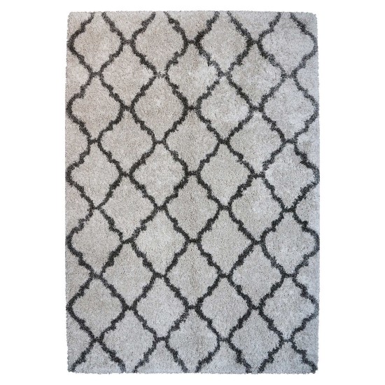  Marketplace Luxury Trellis Shag Rugs, Cream, 7 ft. 10 in. x 10 ft.