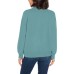  Ladies' Quarter Zip Pullover, Blue, Large