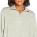  Ladies' Quarter Zip Pullover, Gray, Large