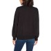  Ladies' Quarter Zip Pullover, Black, Large