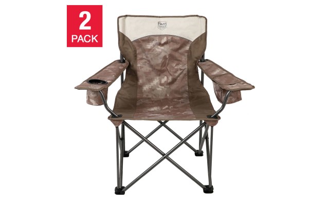  Oversize Quad Chair, 2 Pack, Brown