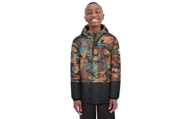  Youth Heavy Weight Jacket, Black or Camo, Brown, Large
