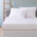  Tailored Bed Pillow Shams, Cotton Blend Design, Standard, White, 2-Pack
